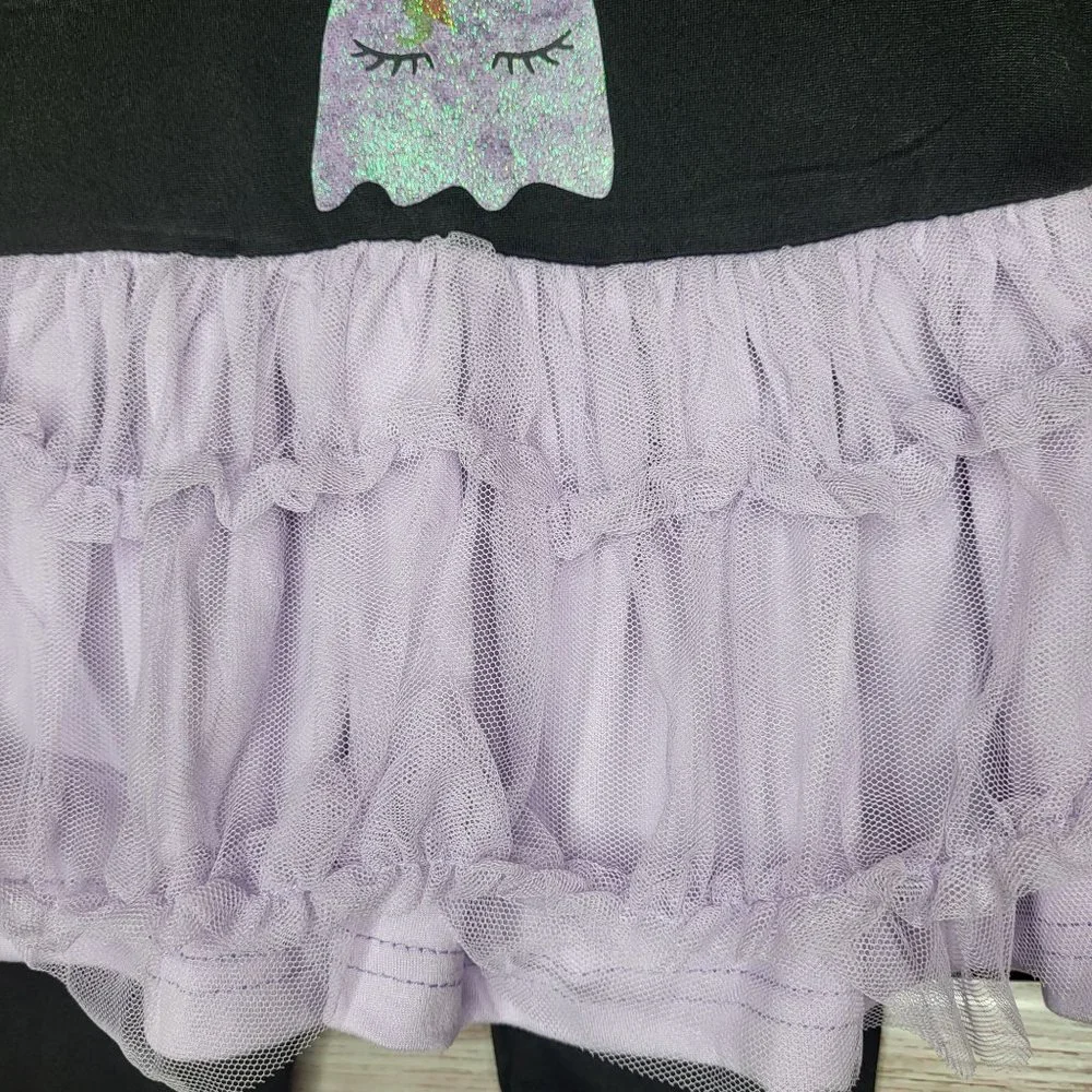 New Toddler Halloween Outfit Long Sleeve‎ Black Dress Shirt Unicorn 24 Months